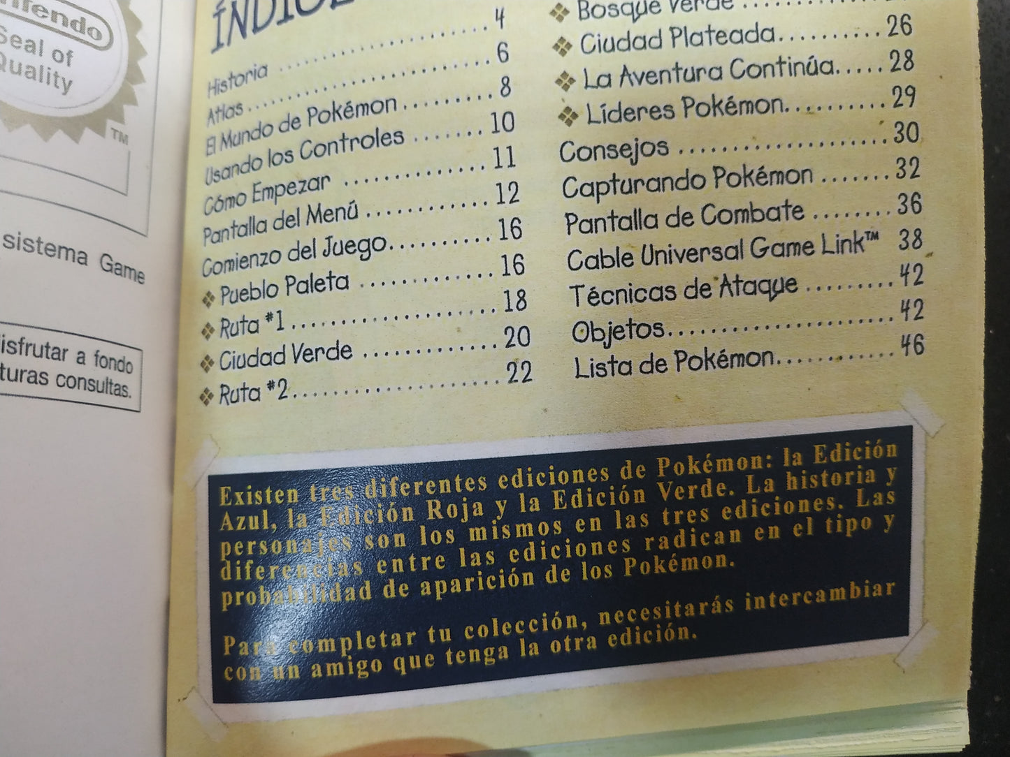 Manual de reemplazo Pokémon Verde