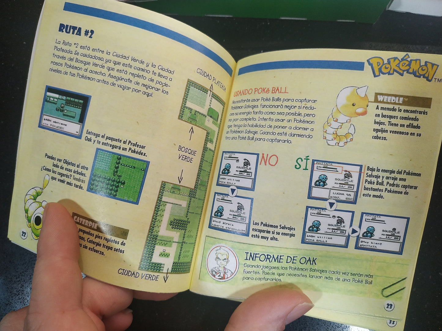 Manual de reemplazo Pokémon Verde