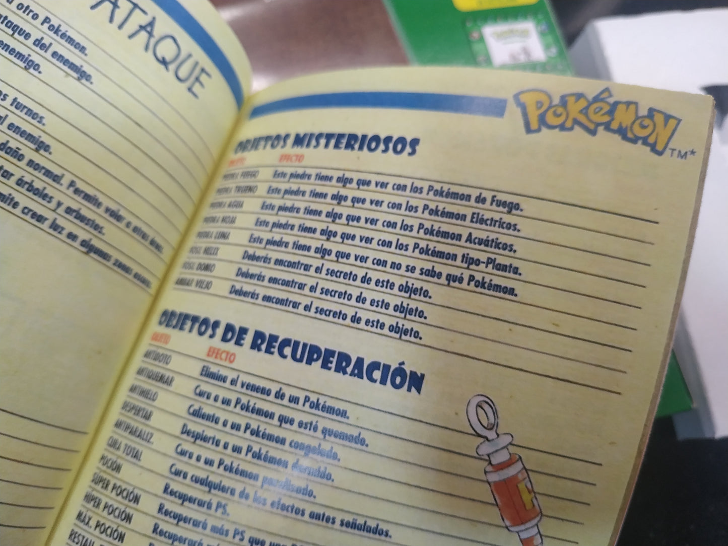 Manual de reemplazo Pokémon Verde