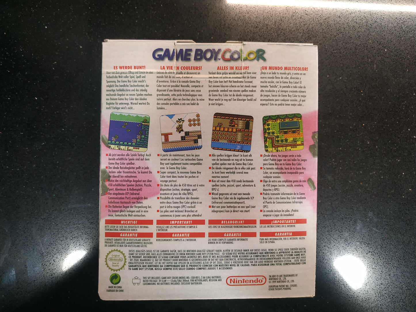 Caja Game Boy Color Rosa