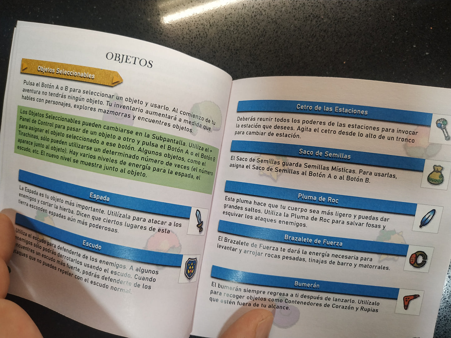 Manual de reemplazo Zelda - Oracle of Seasons