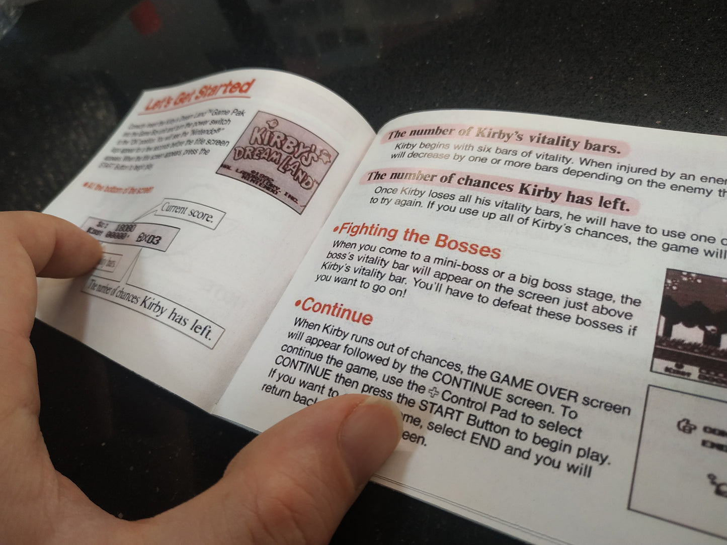 Manual de reemplazo Kirby´s Dream Land
