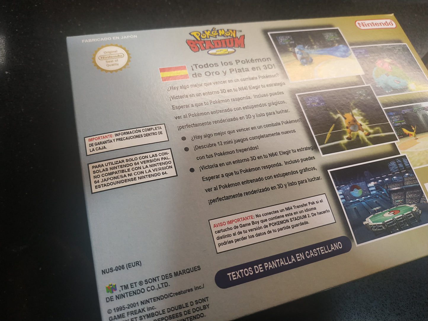 Caja de reemplazo Pokémon Stadium 2