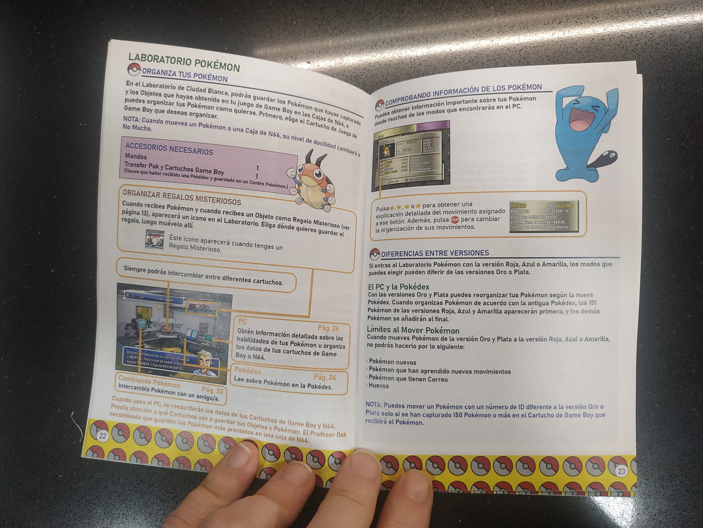 Manual de reemplazo Pokémon Stadium 2