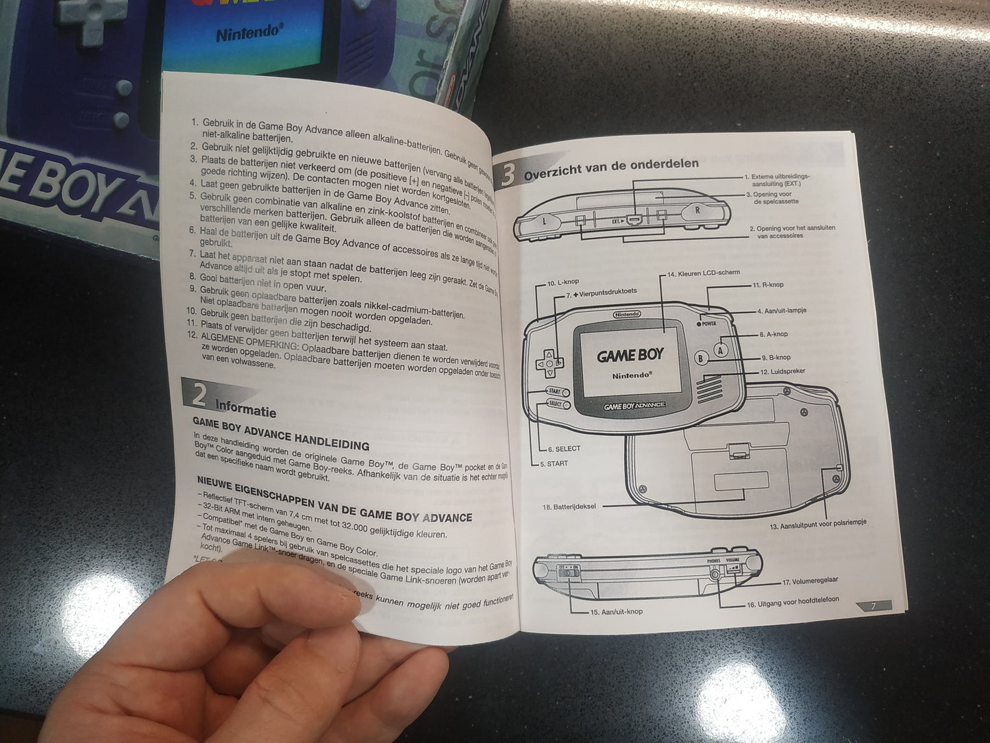 Caja consola GBA Morada Mate