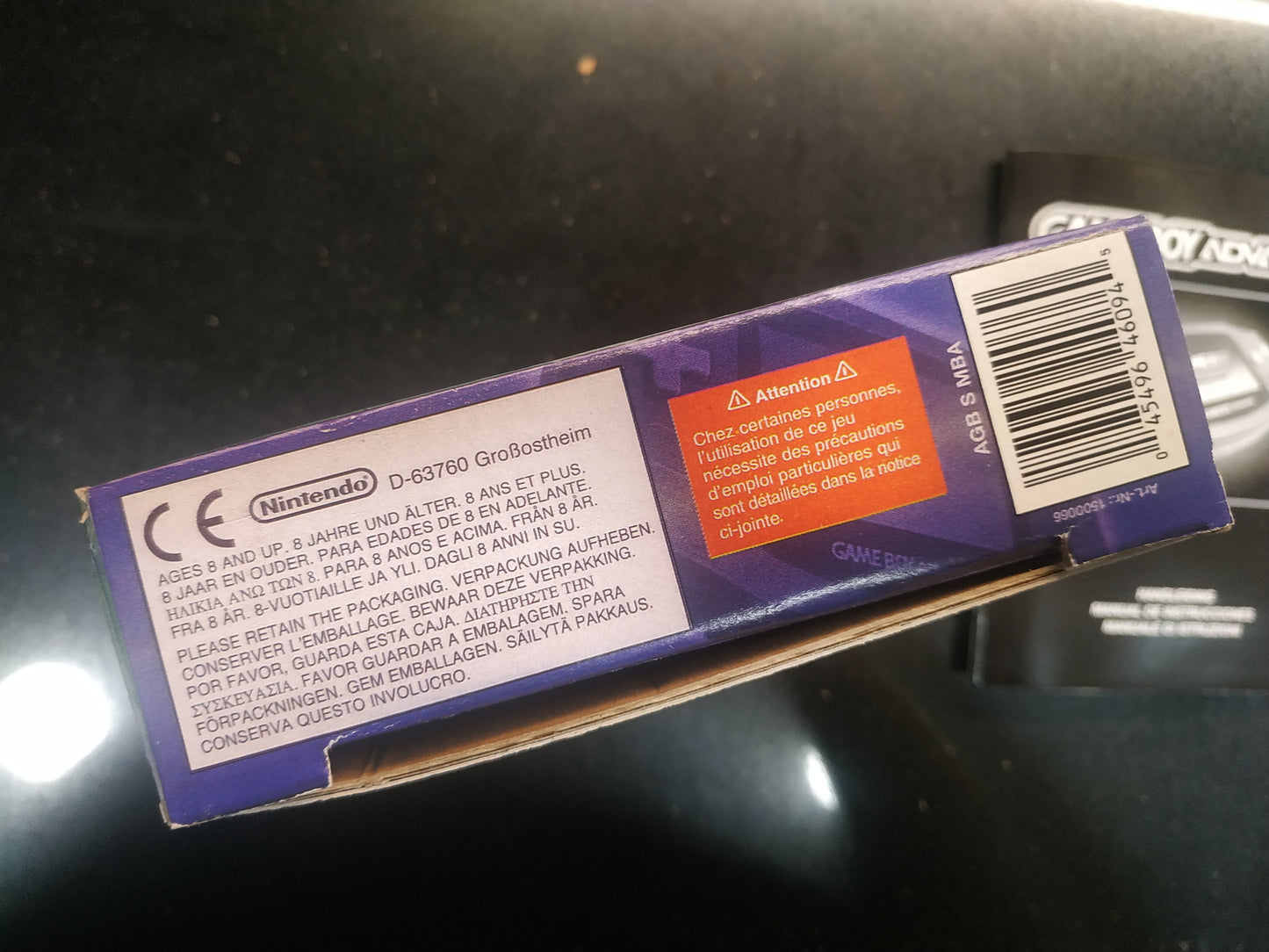 Caja consola GBA Morada Mate