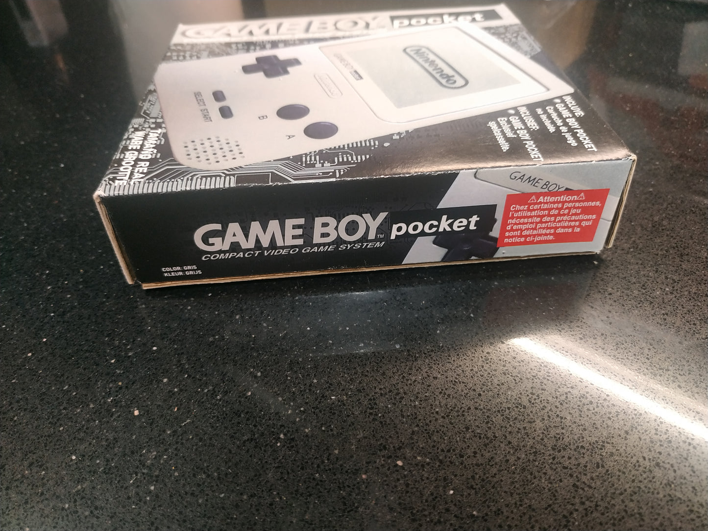 Caja Game Boy Pocket Gris (marco gris)