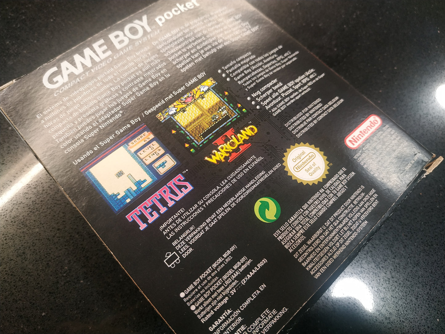 Caja Game Boy Pocket Gris (marco gris)
