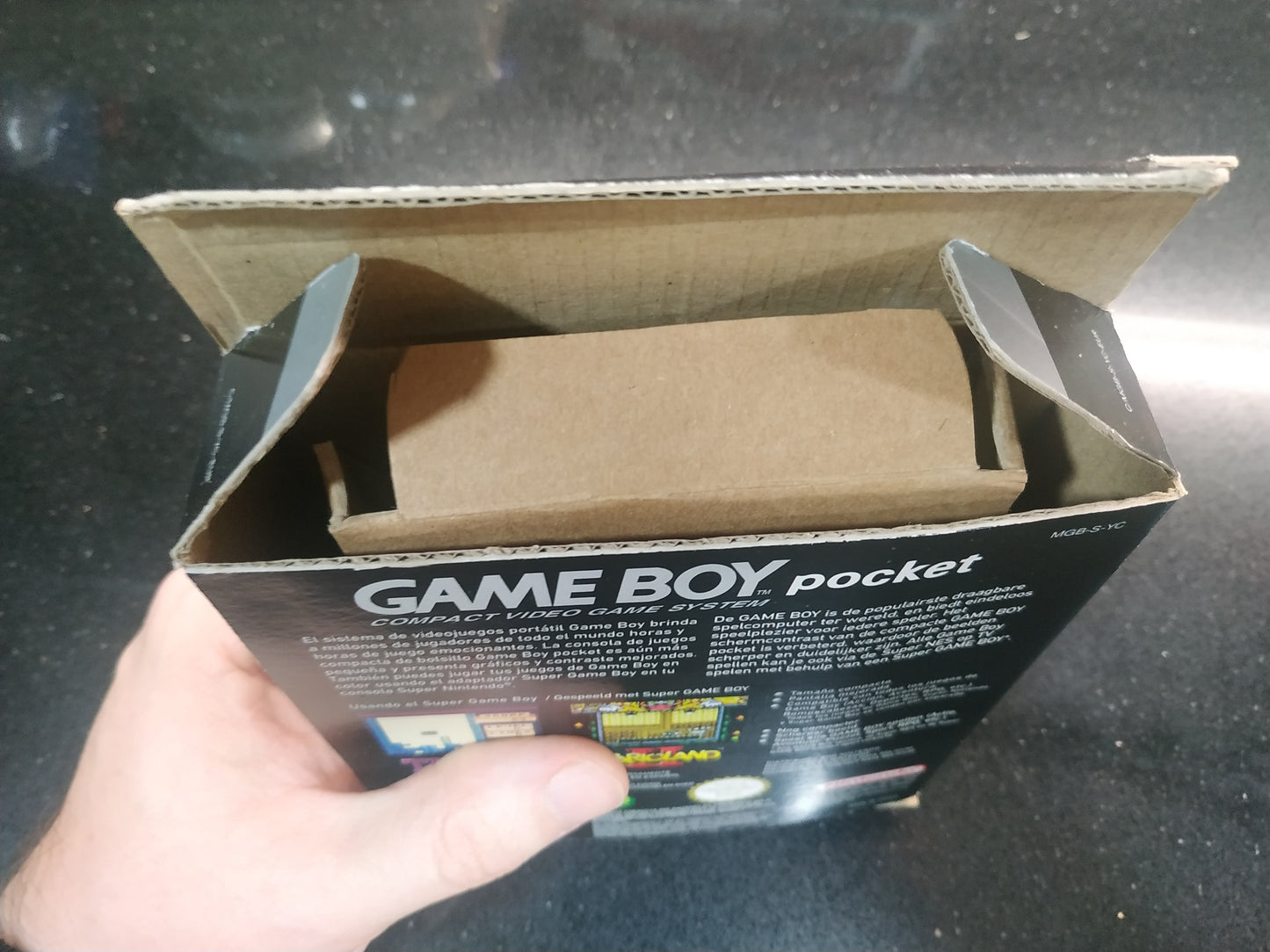 Caja Game Boy Pocket Gris (marco gris)