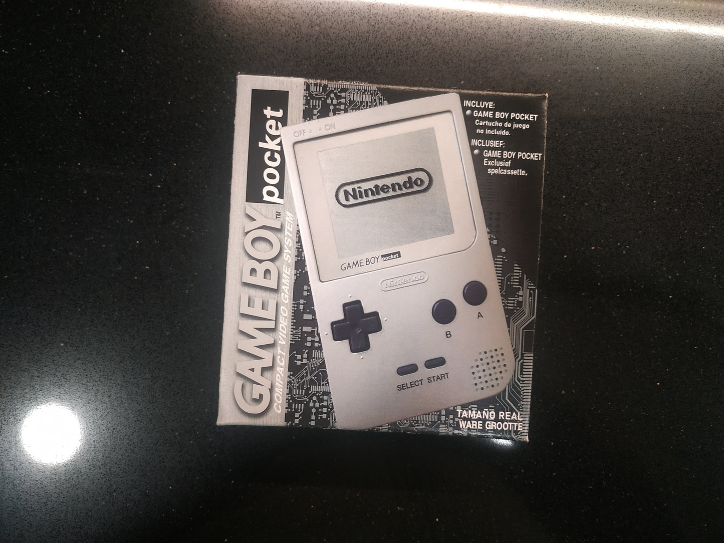 Caja Game Boy Pocket Gris (marco gris)