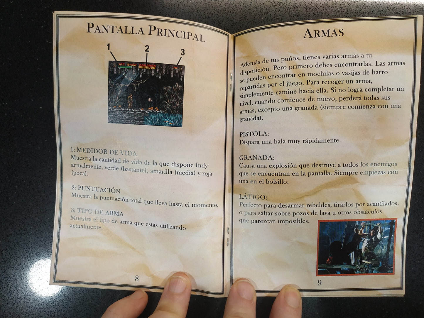 Manual de reemplazo Indiana Jones Greatest´s Adventures