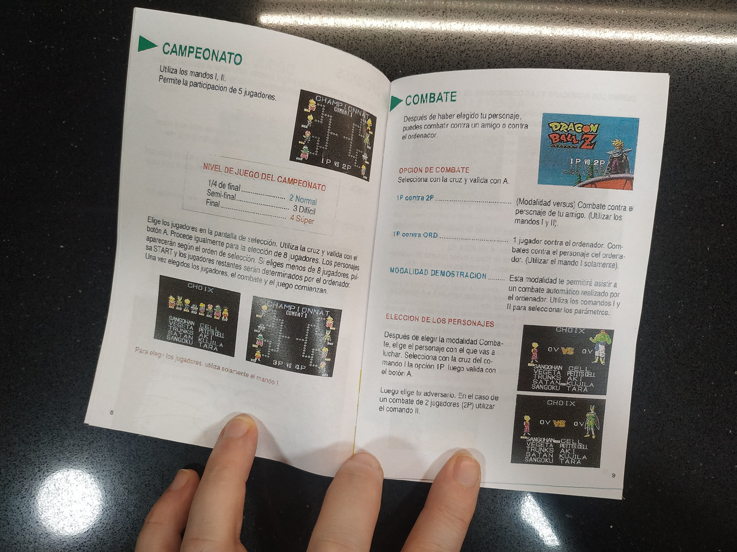 Manual de reemplazo Dragon Ball Z Butoden 2