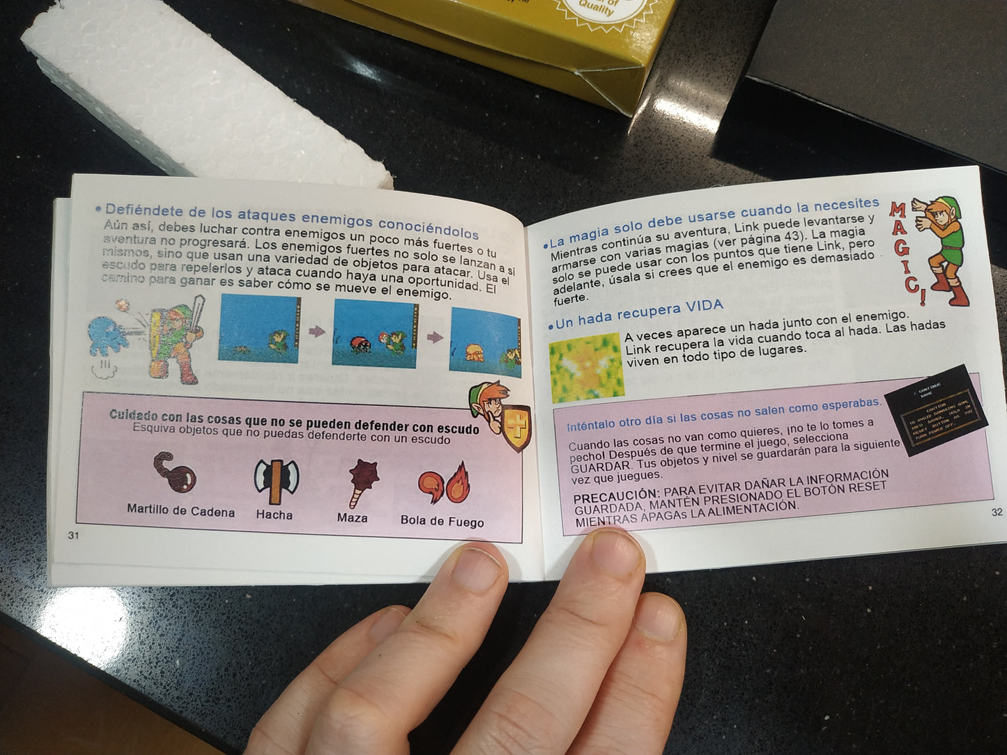 Manual de reemplazo The Legend of Zelda II