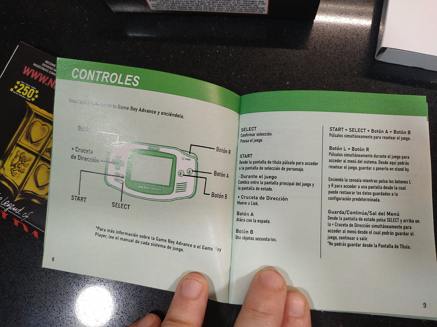 Manual de reemplazo Zelda NES Classic