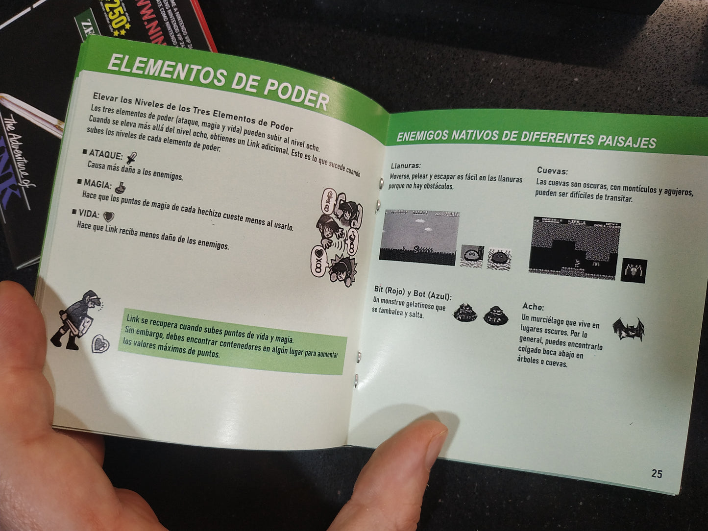Manual de reemplazo Zelda II NES Classic