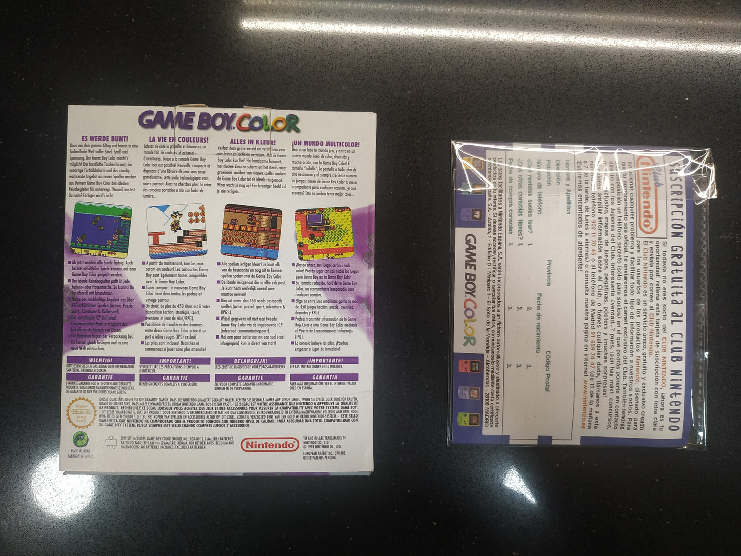 Caja Game Boy Color Verde Lima