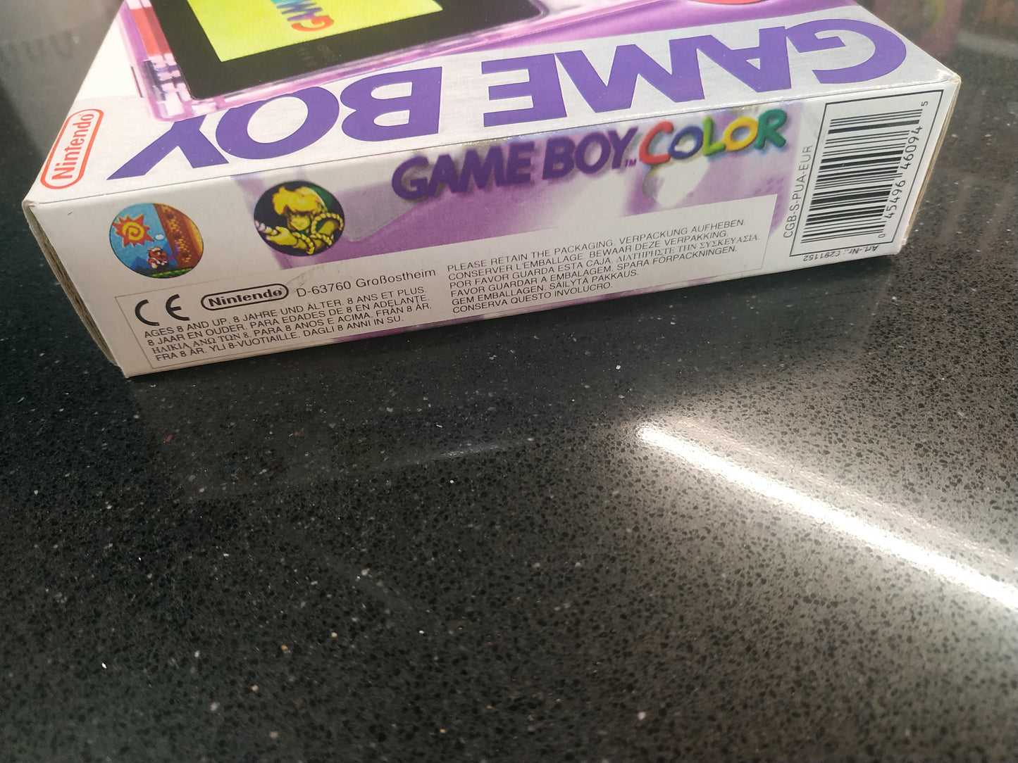 Caja Game Boy Color Morada Transparente