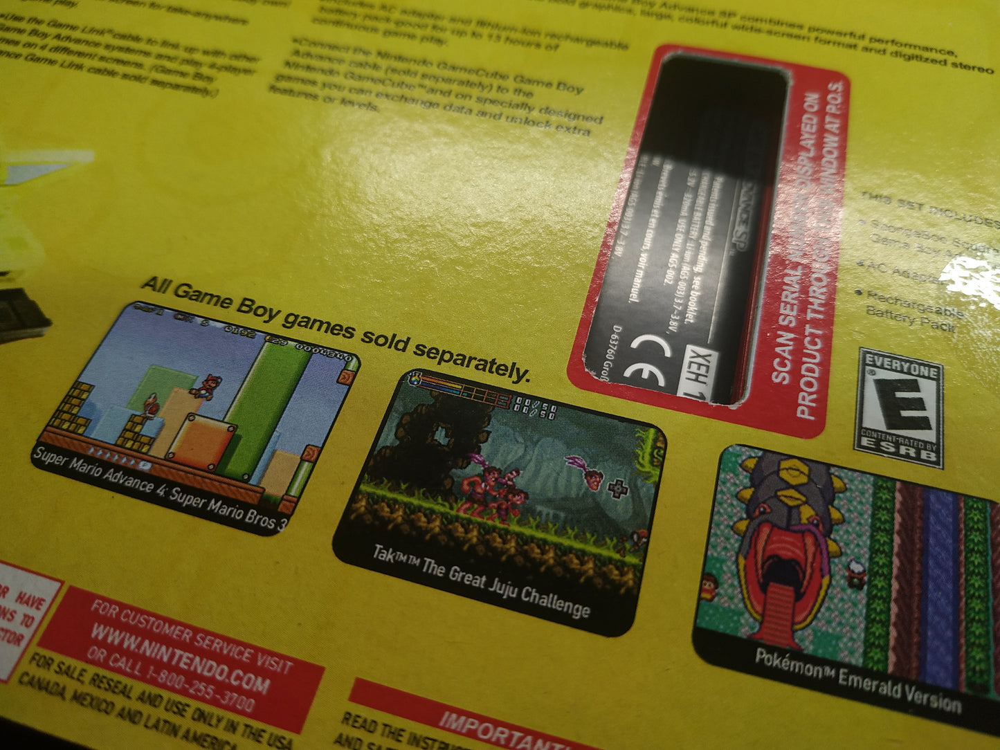 Caja Edición Especial Bob Esponja GBA SP