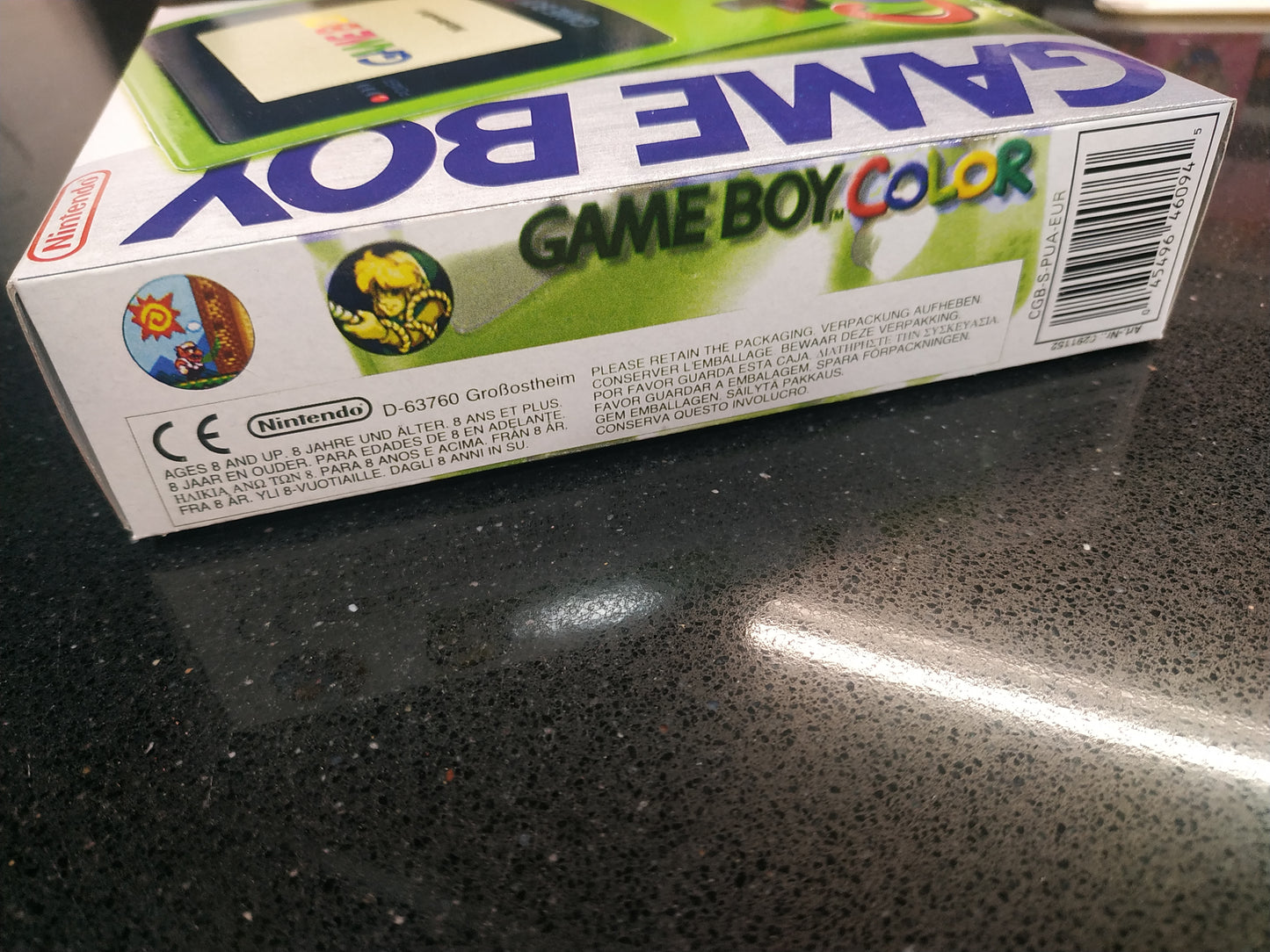 Caja Game Boy Color Verde Lima