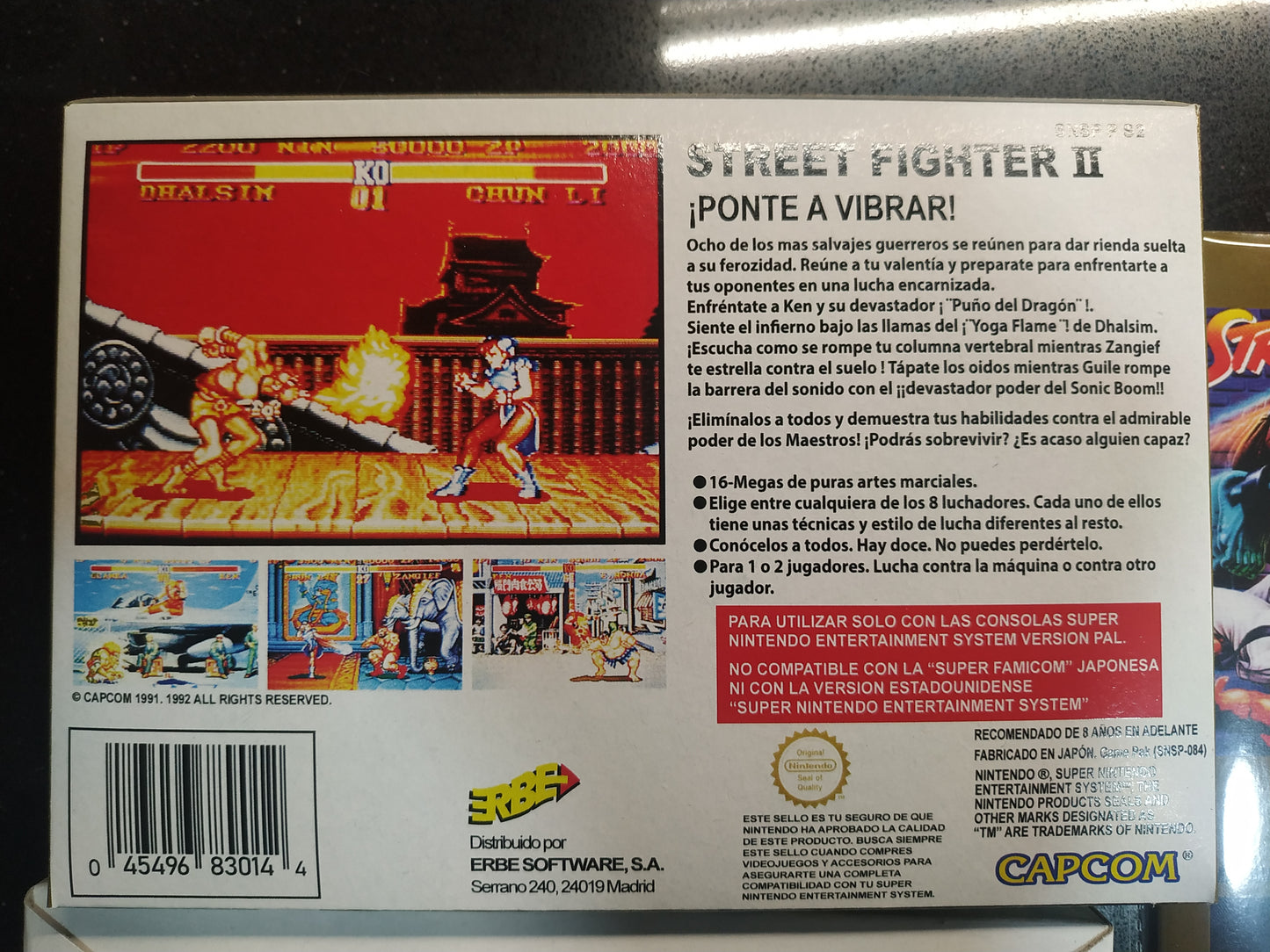 Caja de reemplazo Street Fighter II