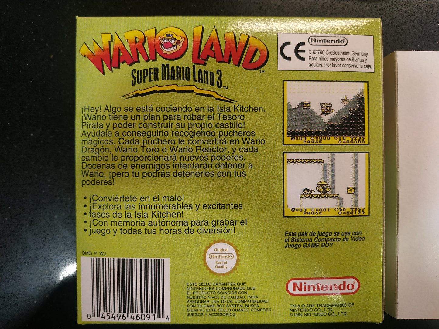Caja de reemplazo Super Mario Land 3 - Warioland