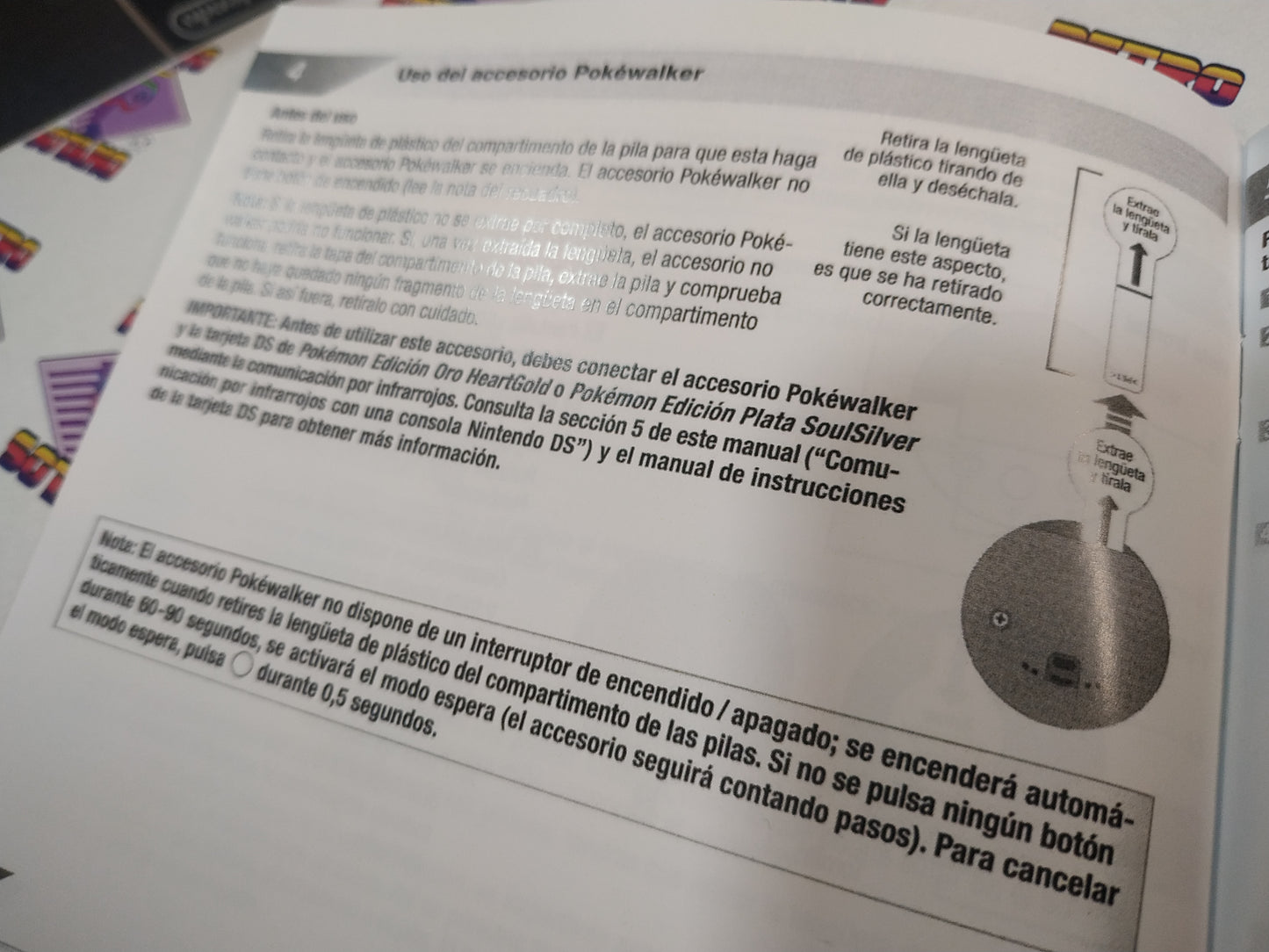 Manual de reemplazo Pokewalker NDS