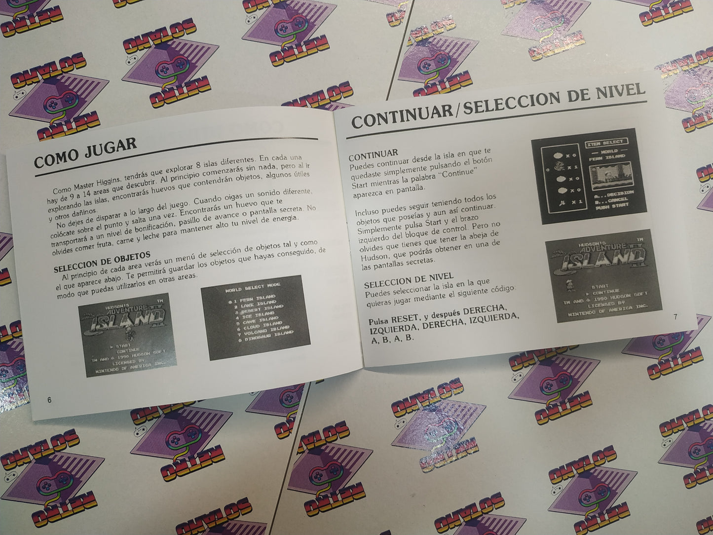 Manual de reemplazo Adventure Island 2