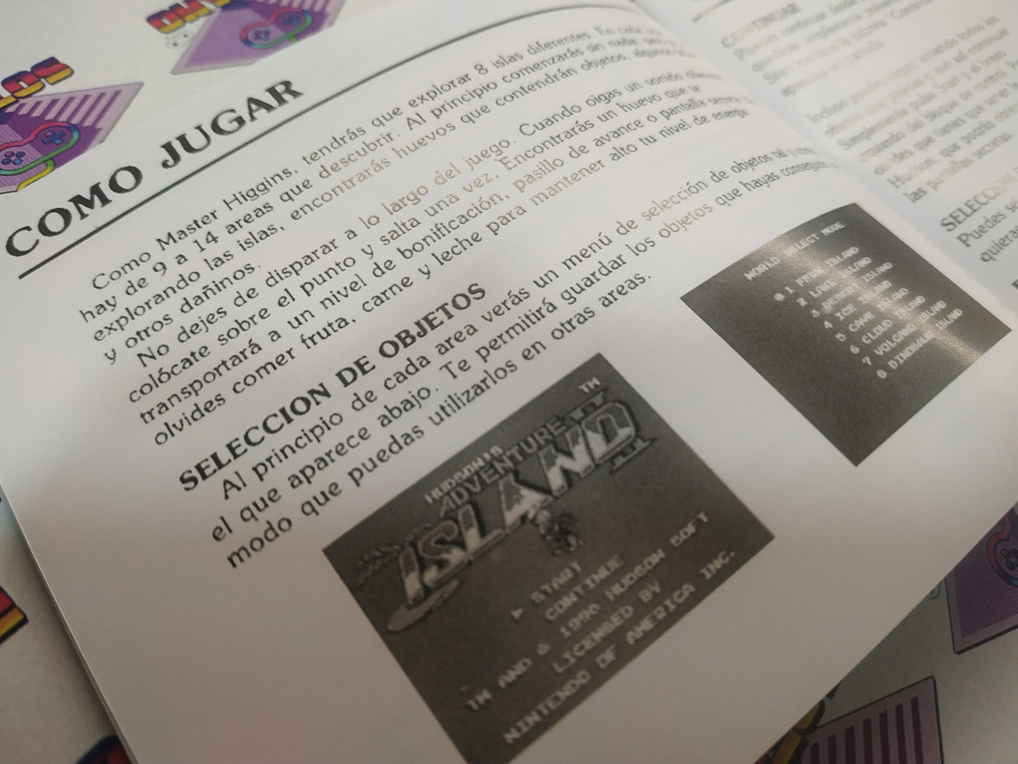 Manual de reemplazo Adventure Island 2