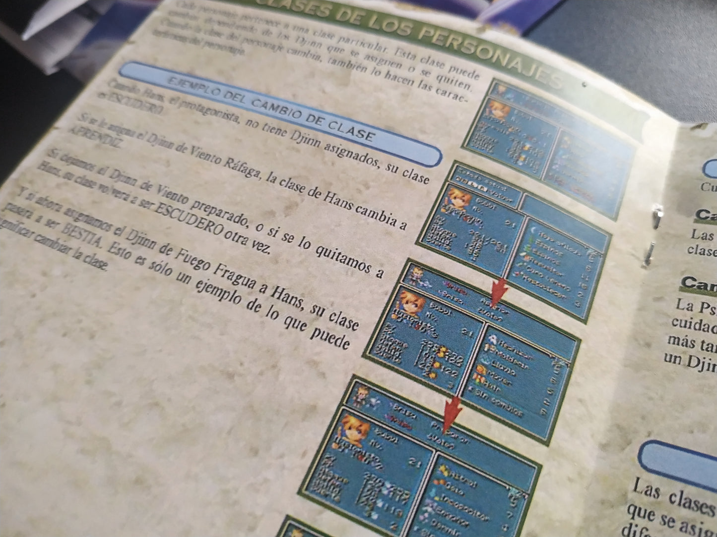 Manual de reemplazo Golden Sun