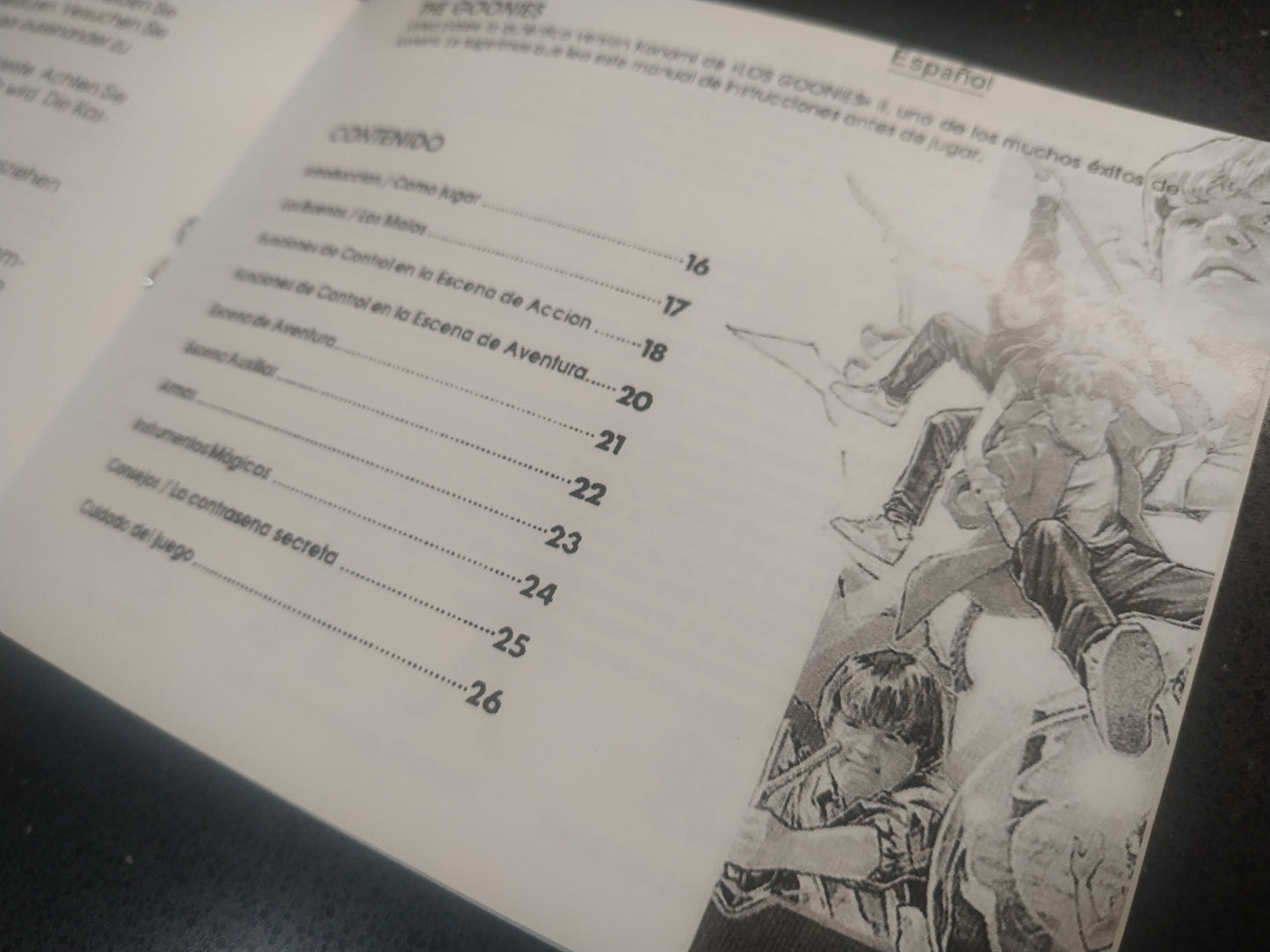 Manual de reemplazo The Goonies II