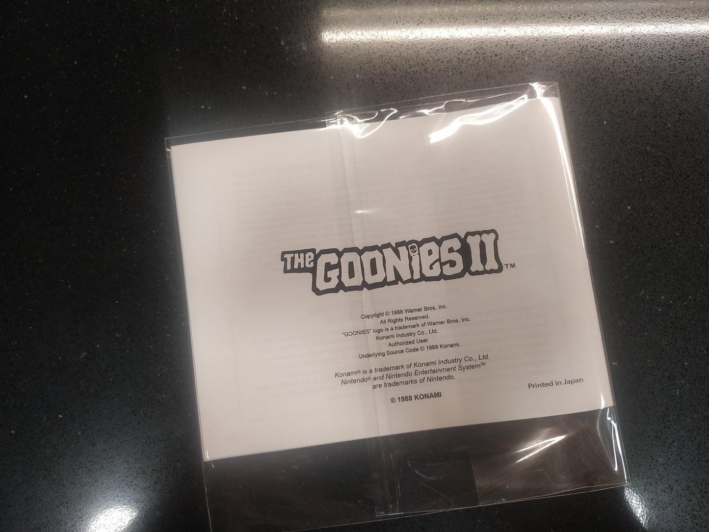 Manual de reemplazo The Goonies II