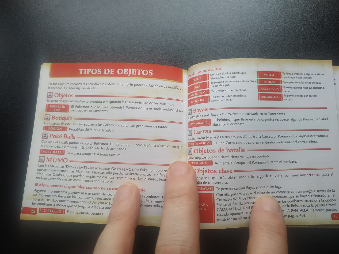 Manual de reemplazo Pokémon Heartgold