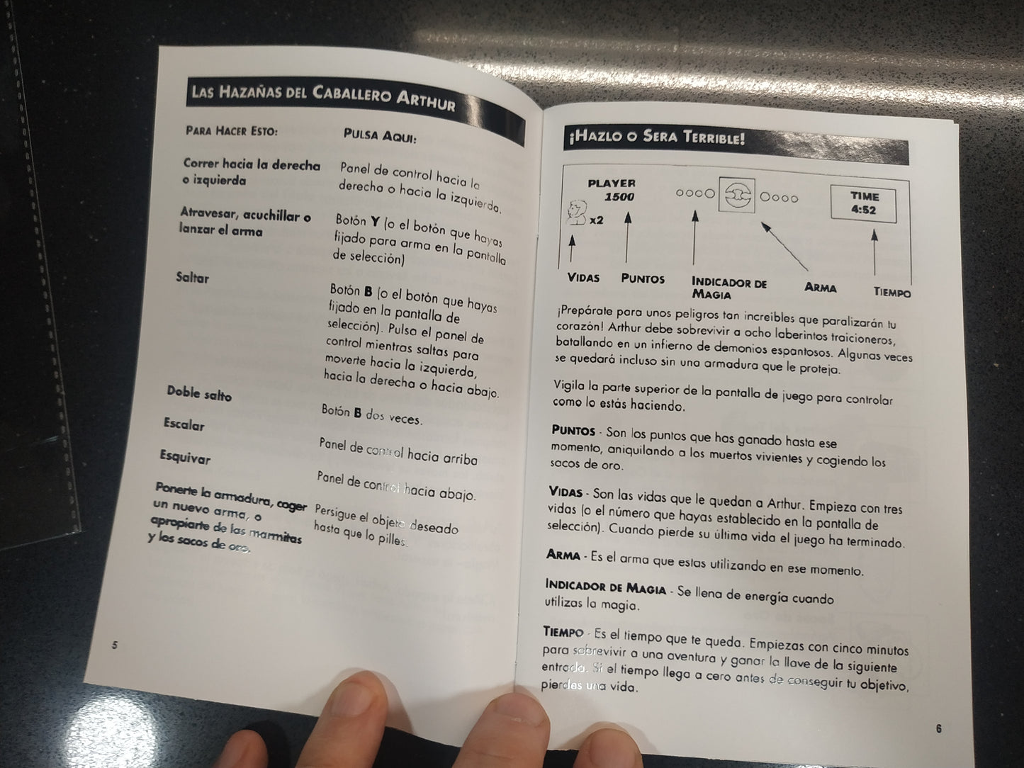 Manual de reemplazo Super Ghouls´n Ghost
