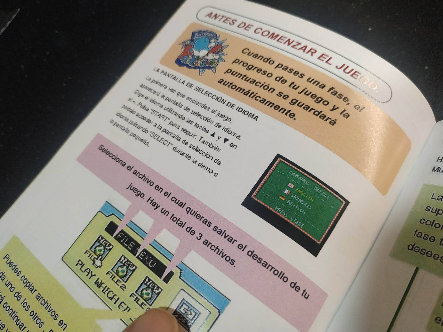 Manual de reemplazo Super Mario World 2 - Yoshi´s Island