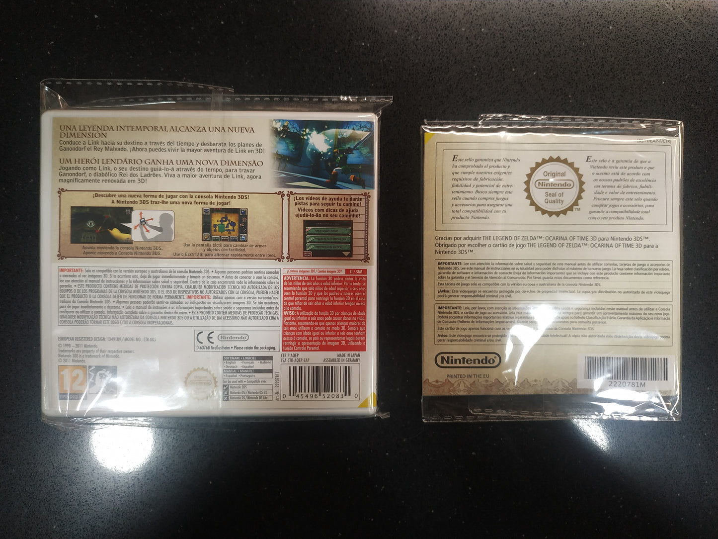 Caja de reemplazo Zelda Ocarina of Time 3D