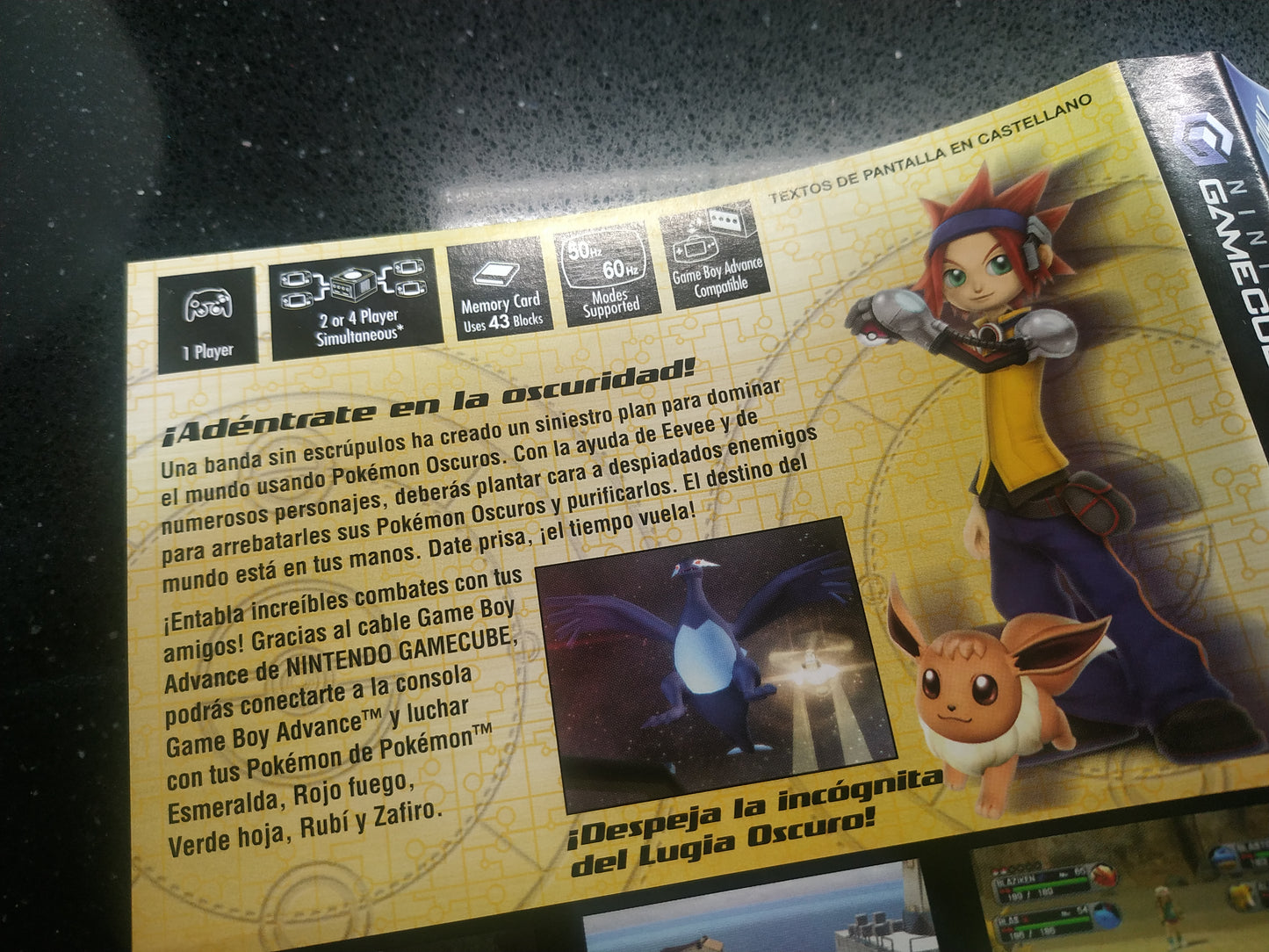 Caja de reemplazo Pokémon XD Tempestad Oscura