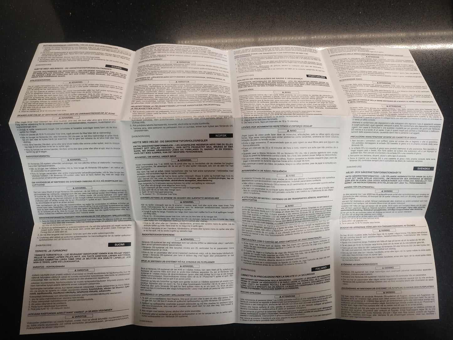Folleto de reemplazo Precauciones y Seguridad NDL-EUR