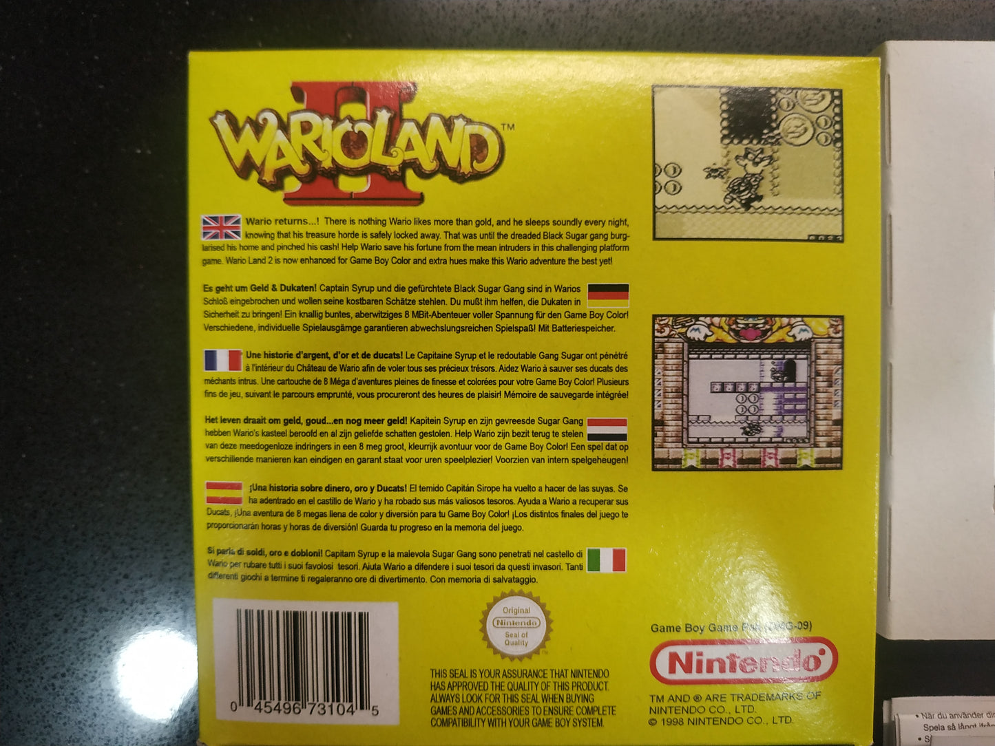 Caja de reemplazo Wario Land II