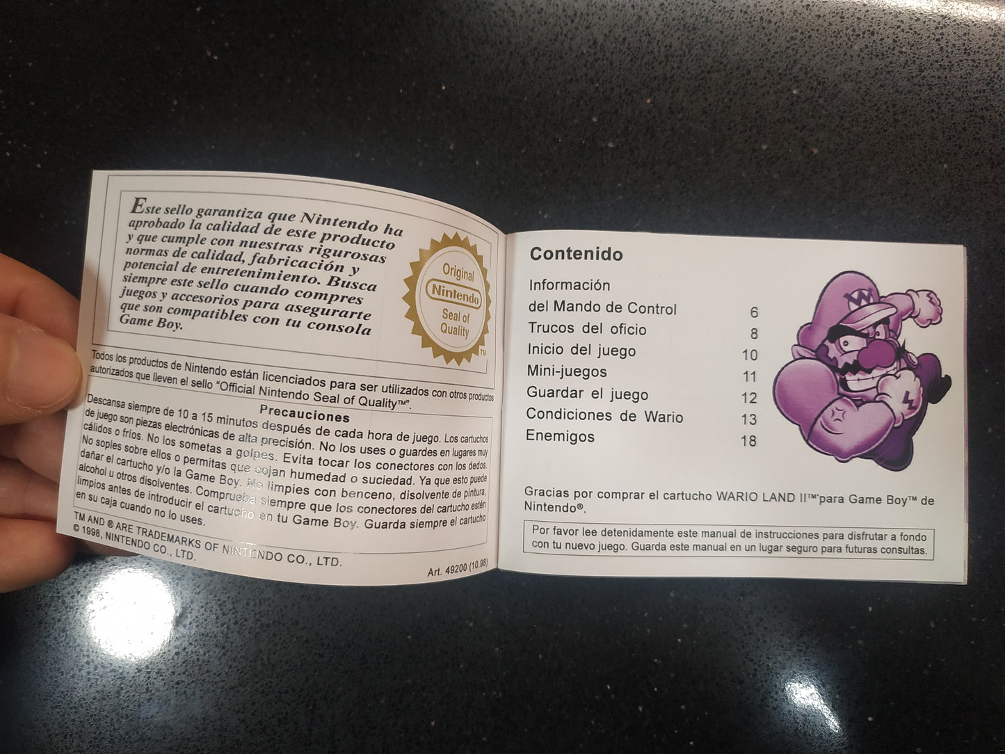 Caja de reemplazo Wario Land II