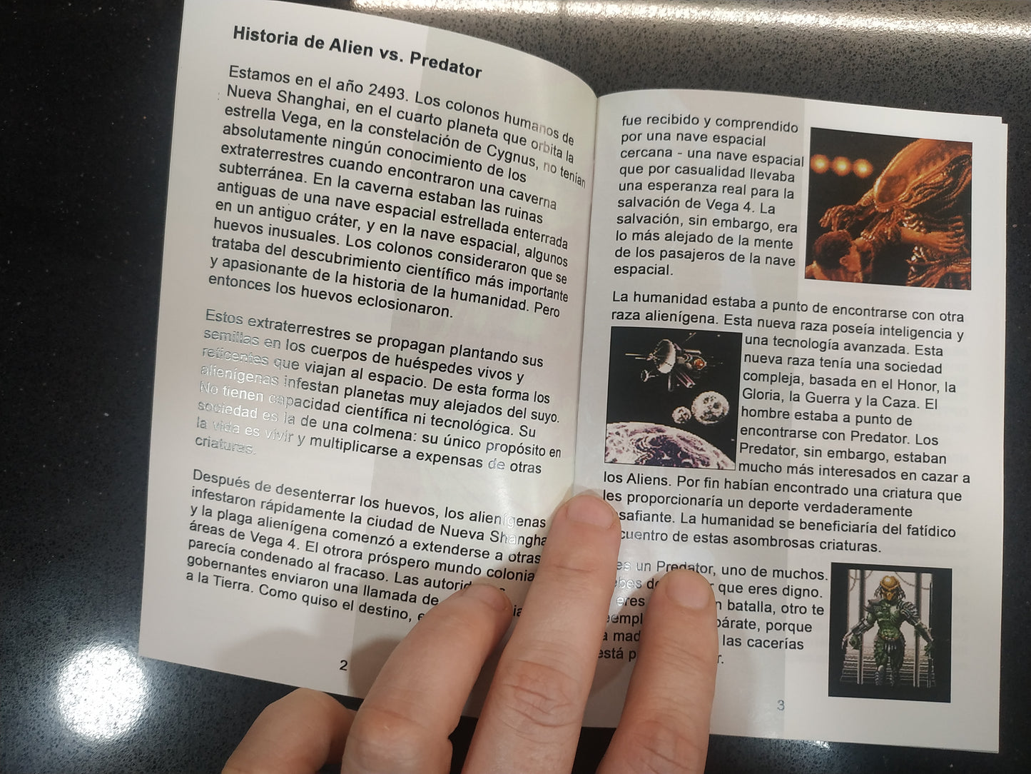 Manual de reemplazo Alien vs Predator