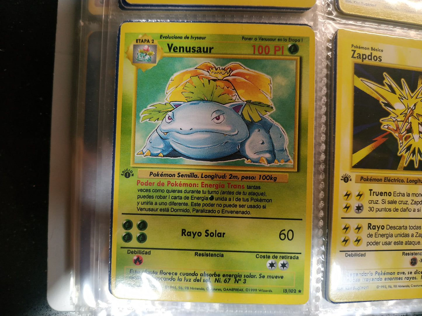 Carta Venusaur Edición 1