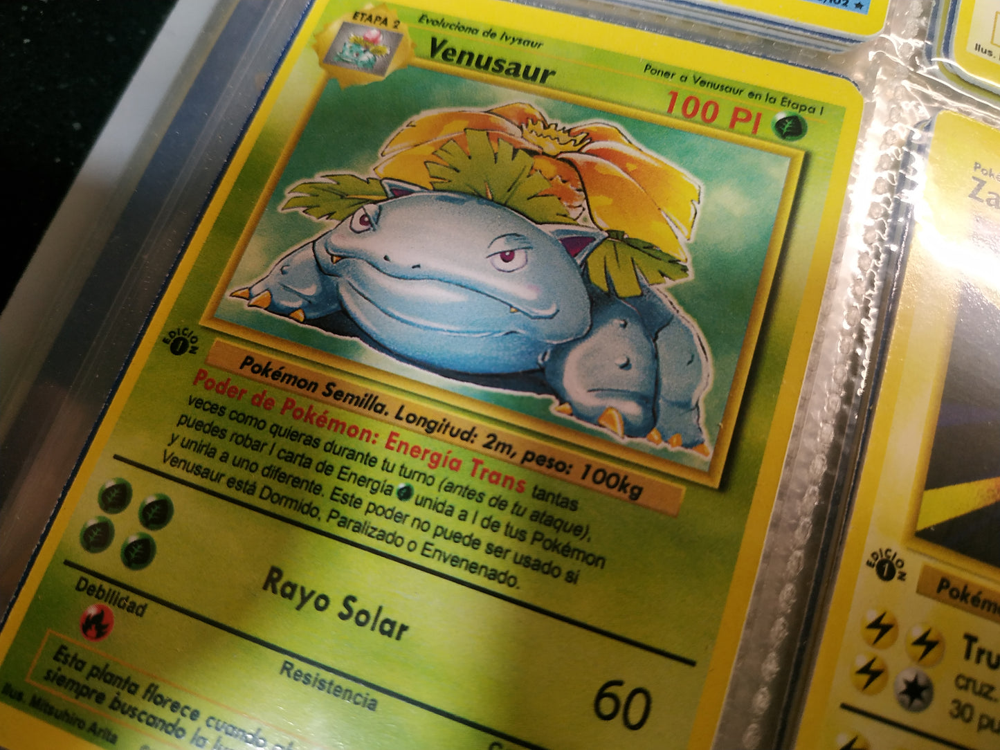 Carta Venusaur Edición 1