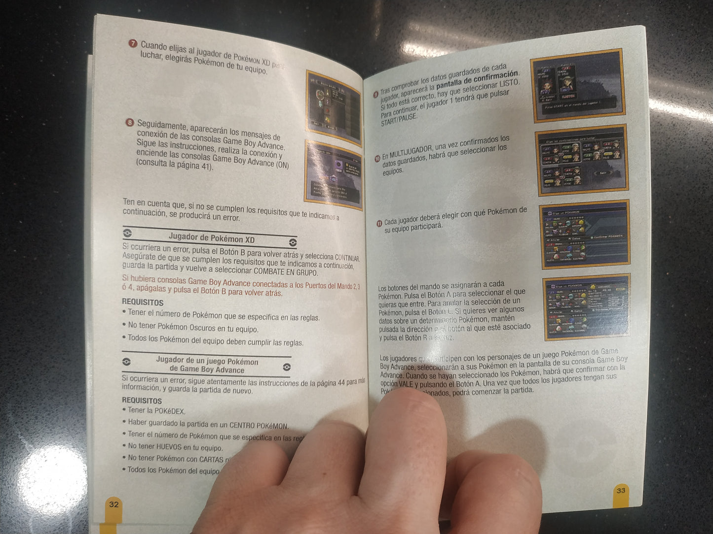 Manual de reemplazo Pokémon XD Tempestad Oscura