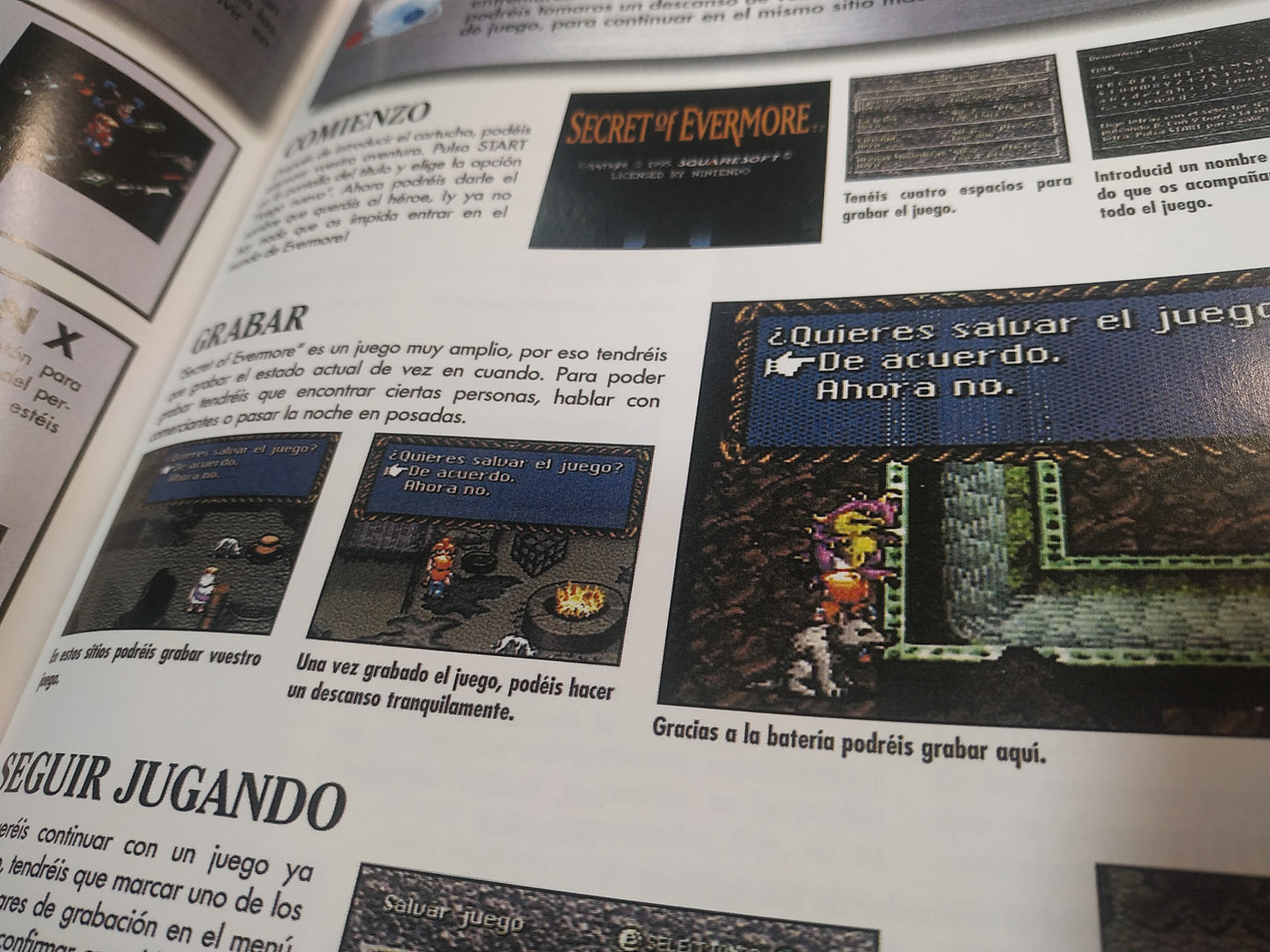 Libro de Pistas Secret of Evermore