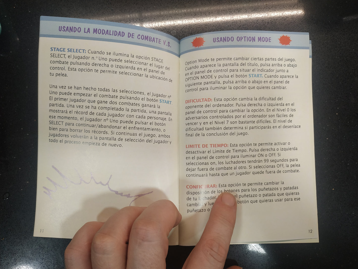 Manual de reemplazo Street Fighter 2