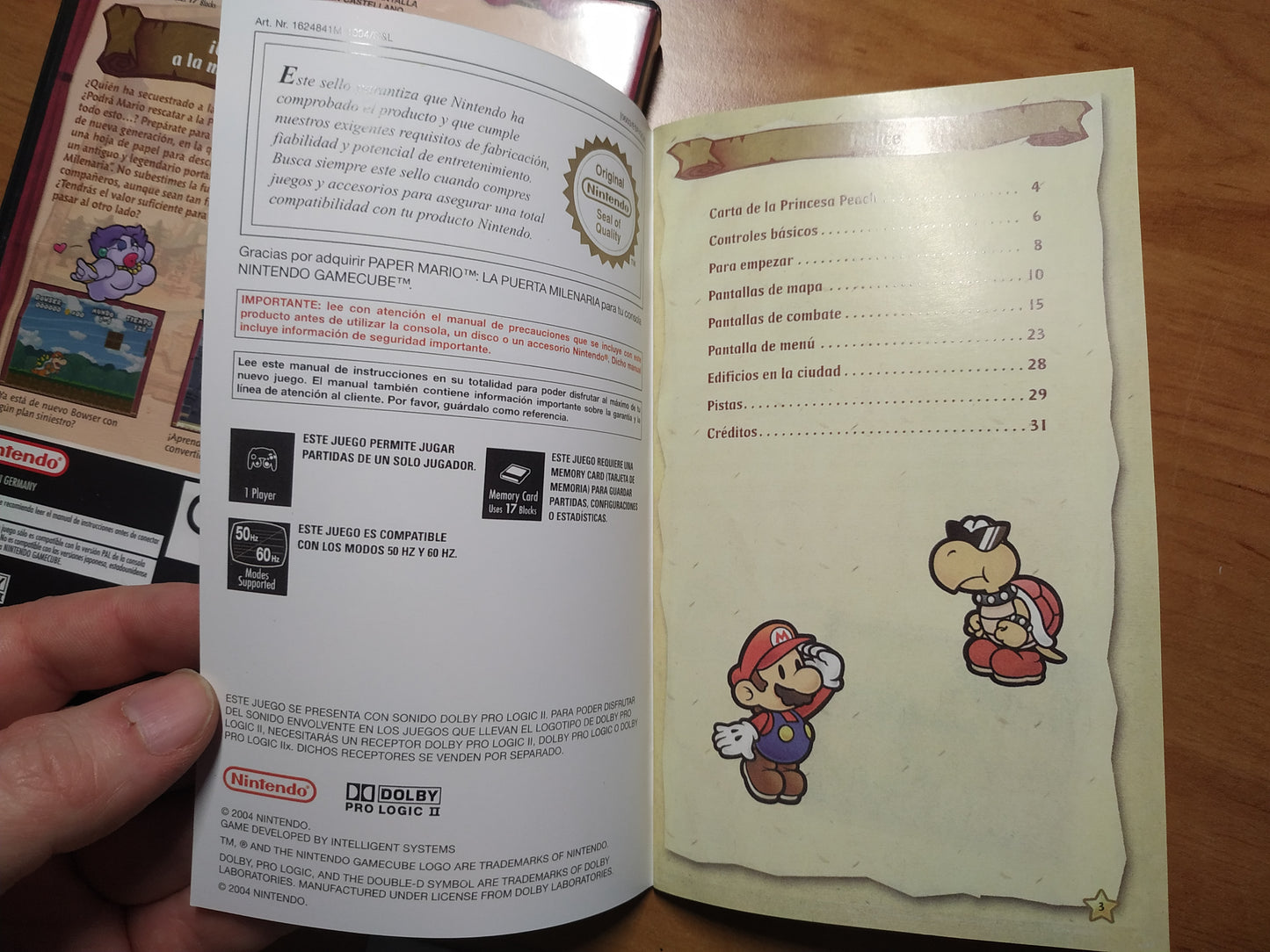 Caja de reemplazo Paper Mario La Puerta Milenaria