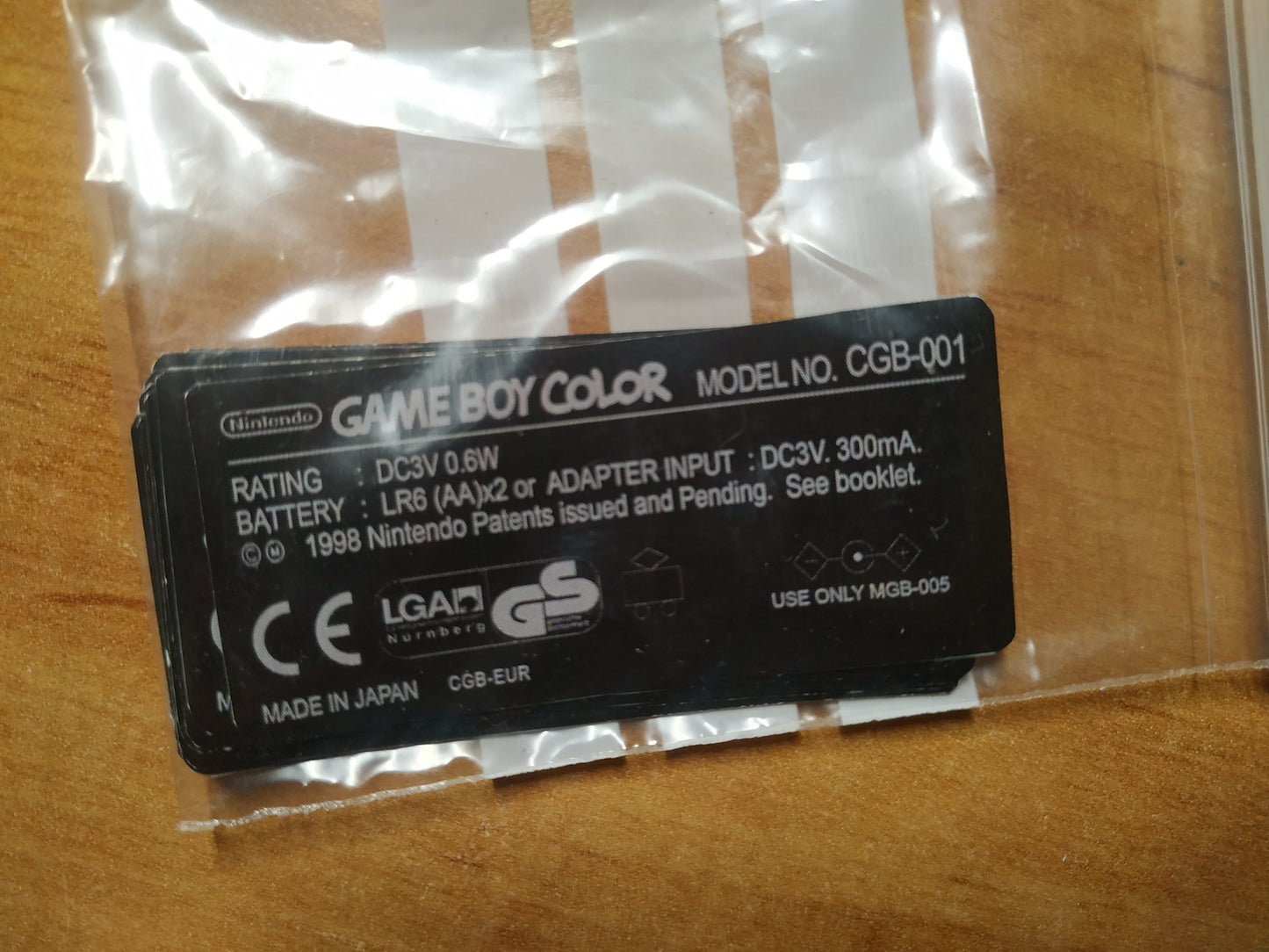 Pegatina trasera Game Boy Color