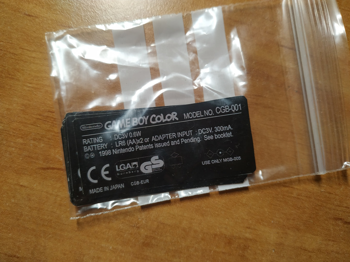 Pegatina trasera Game Boy Color