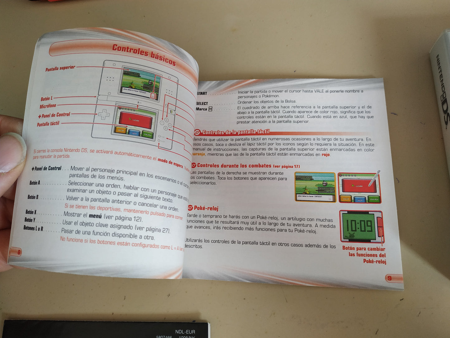 Manual de reemplazo Pokémon Platino
