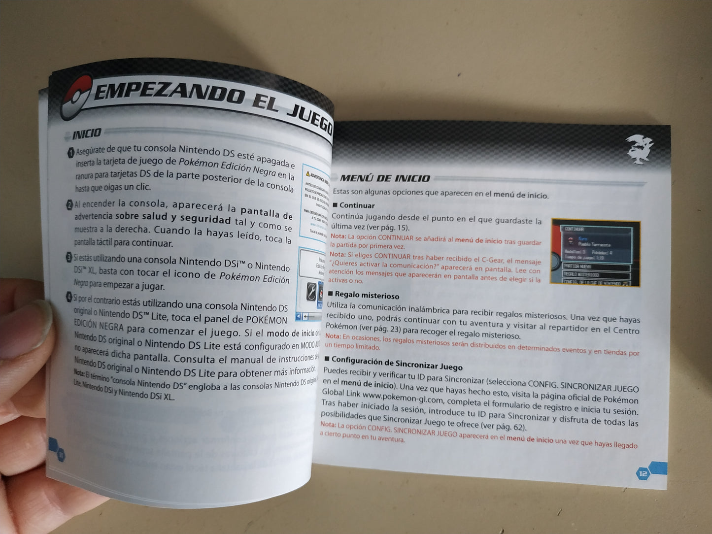 Manual de reemplazo Pokémon Edición Negra